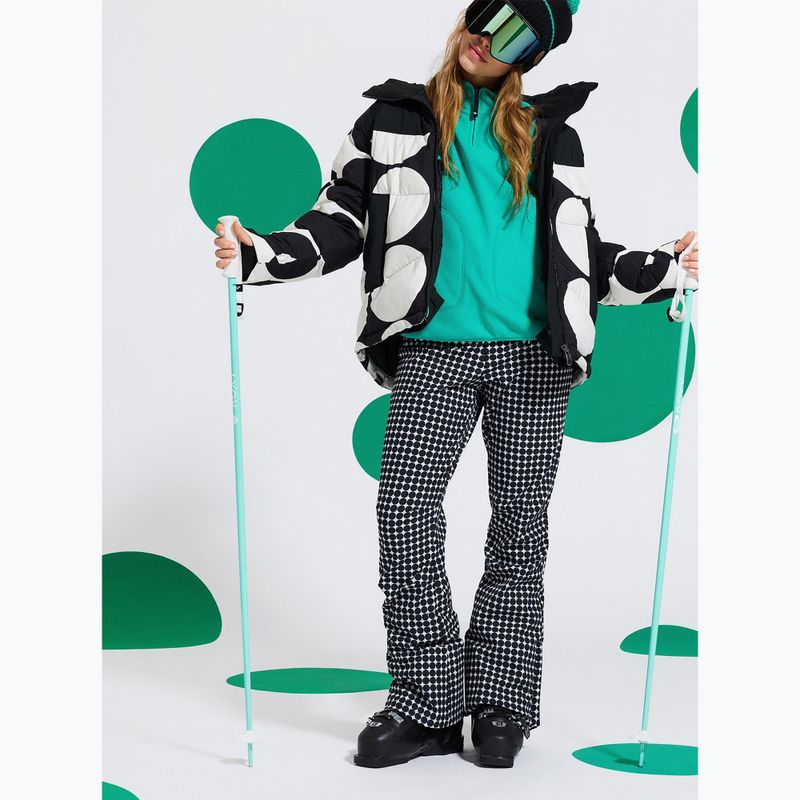 Spodnie snowboardowe damskie ROXY Rising High whisper white/small dots 11