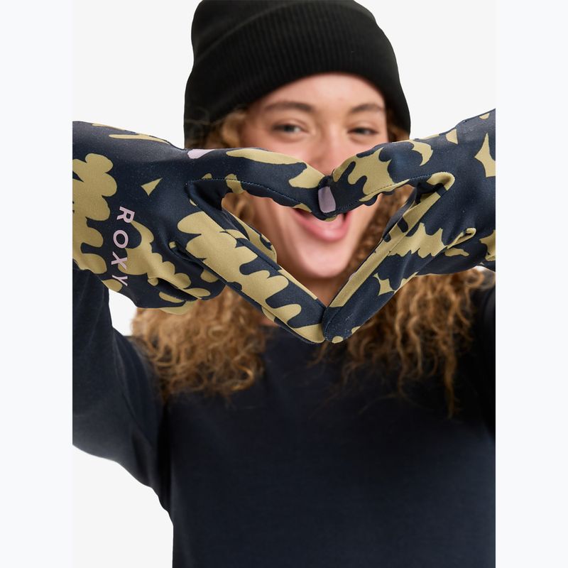 Rękawice snowboardowe damskie Roxy Hydrosmart Liner fennel seed/big flower 6