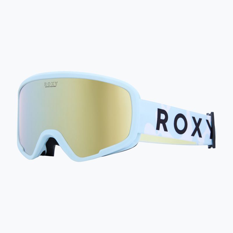 Gogle snowboardowe dziecięce ROXY Missy big flowers/clux ml light blue 5