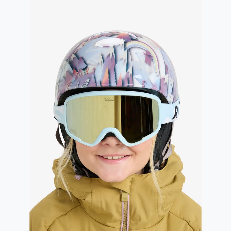 Gogle snowboardowe dziecięce ROXY Missy big flowers/clux ml light blue 6