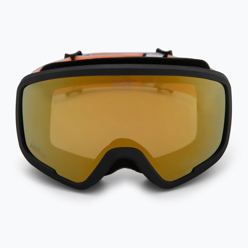 Gogle snowboardowe dziecięce ROXY Missy big flowers/clux ml orange 2