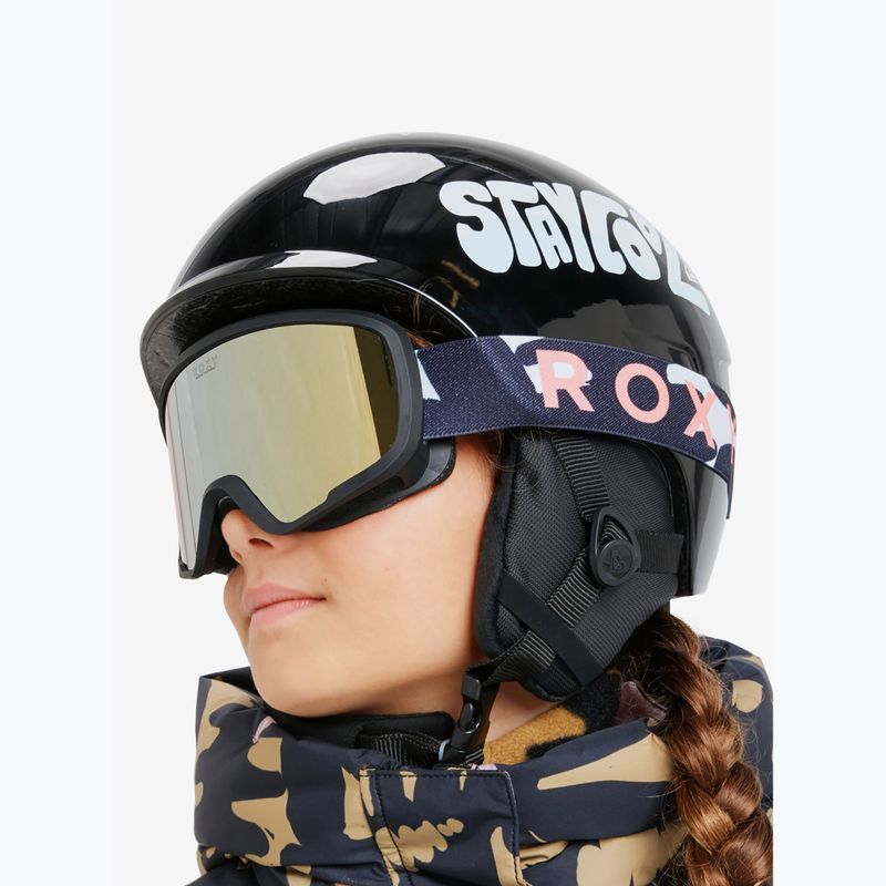 Gogle snowboardowe dziecięce ROXY Missy big flowers/clux ml orange 12