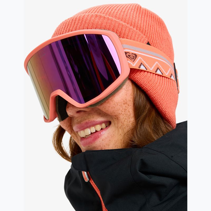 Gogle snowboardowe damskie ROXY Izzy coral chic/clux ml l purple 5