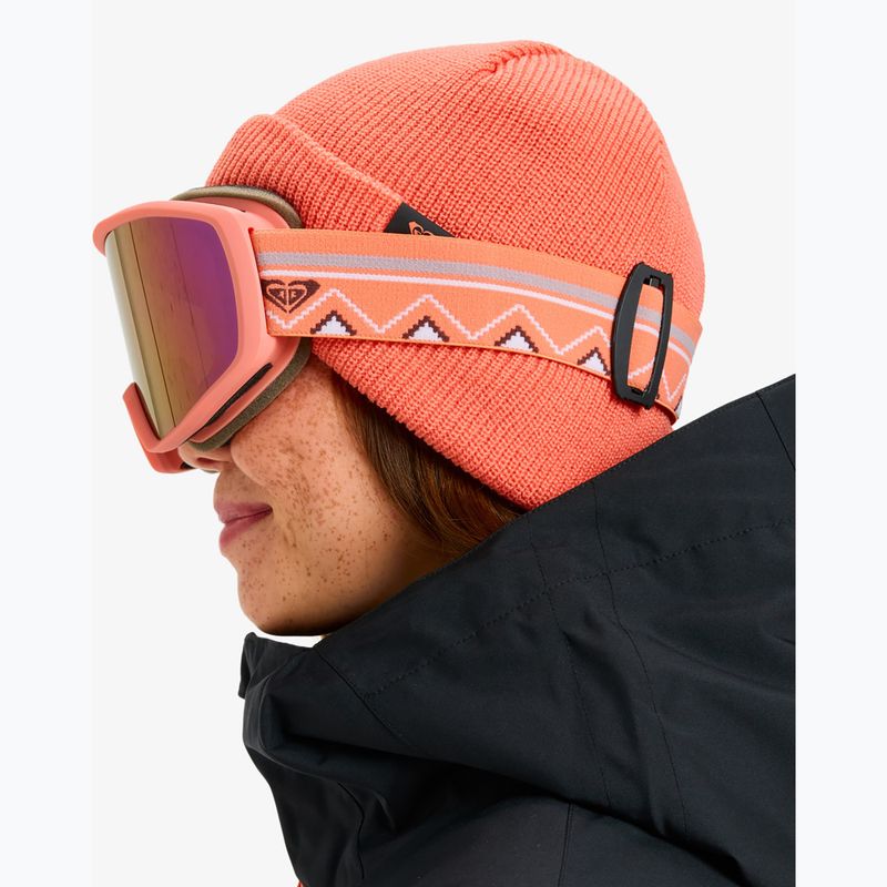 Gogle snowboardowe damskie ROXY Izzy coral chic/clux ml l purple 6