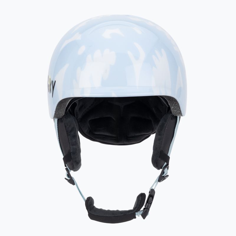 Kask snowboardowy dziecięcy ROXY Slush Girl ice blue big flower 2