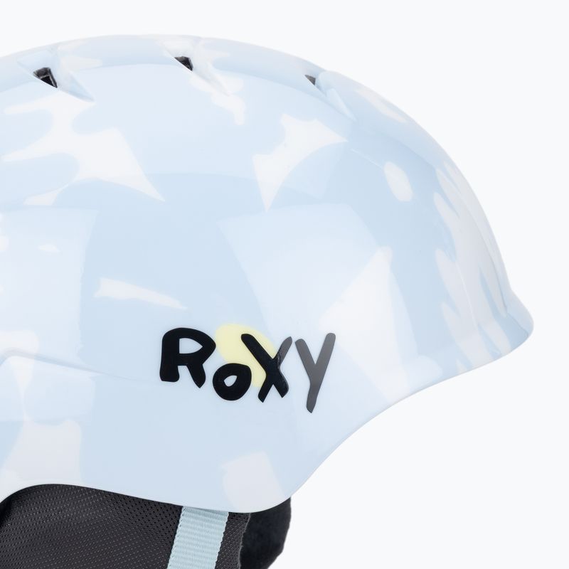 Kask snowboardowy dziecięcy ROXY Slush Girl ice blue big flower 7