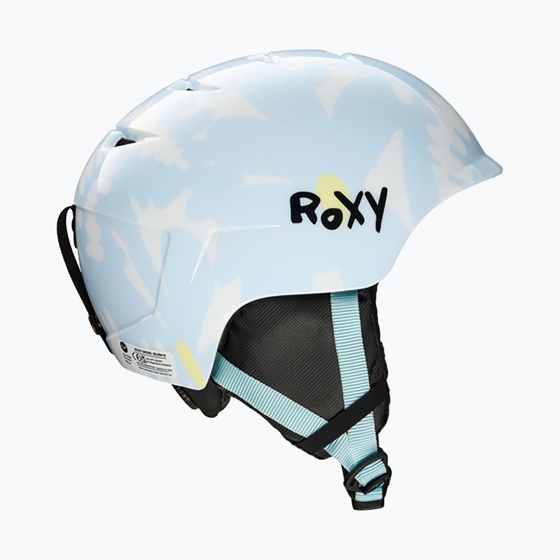 Kask snowboardowy dziecięcy ROXY Slush Girl ice blue big flower 2