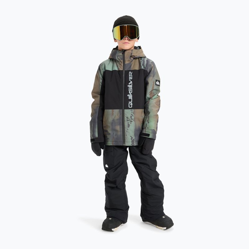 Kurtka snowboardowa dziecięca Quiksilver Side Hit Block bloomfade dark ivy 2