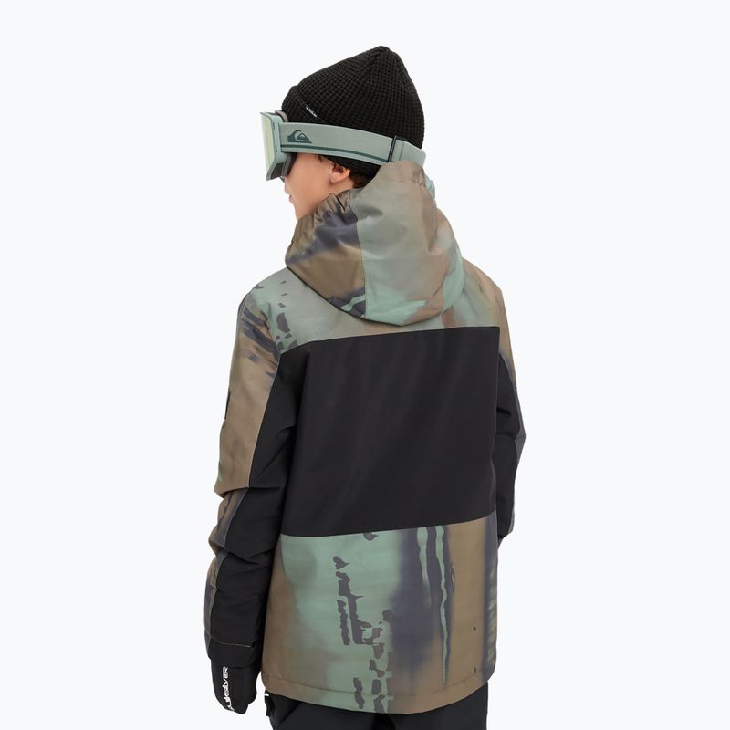 Kurtka snowboardowa dziecięca Quiksilver Side Hit Block bloomfade dark ivy 3