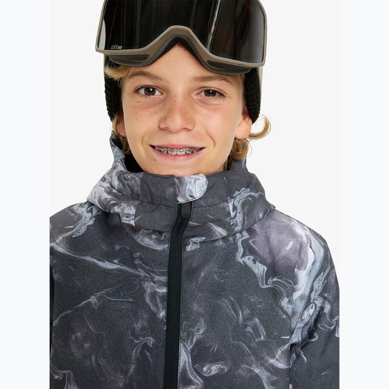 Kurtka snowboardowa dzięcięca Quiksilver Mission Printed thermostamp grayscale 5