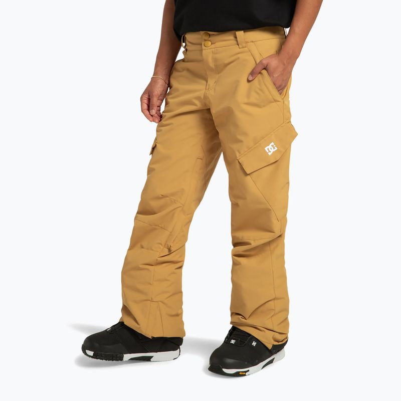 Spodnie snowboardowe damskie DC Nonchalant mustard gold 4