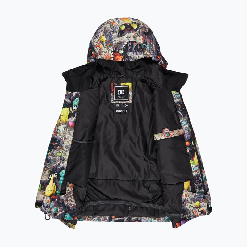 Kurtka snowboardowa dziecięca DC Basis Print Youth outer world black 5