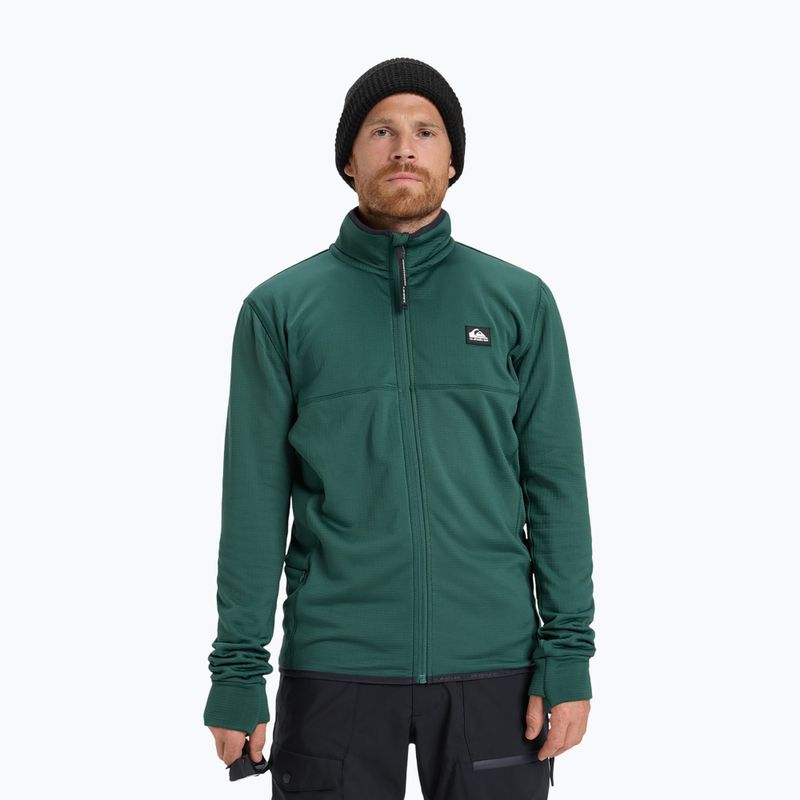 Bluza snowboardowa męska Quiksilver Steep Point Full Zip Fleece trekking green