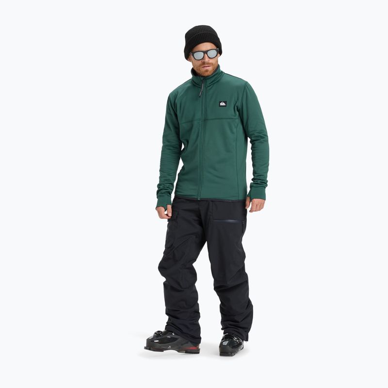 Bluza snowboardowa męska Quiksilver Steep Point Full Zip Fleece trekking green 2