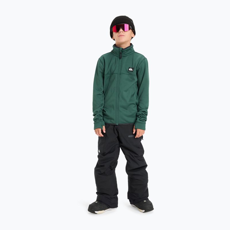 Bluza snowboardowa dziecięca Quiksilver Steep Point Full Zip trekking green 2