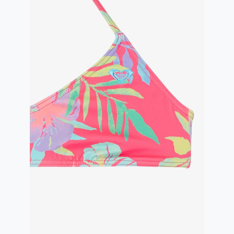 Strój kąpielowy dwuczęściowy dziecięcy ROXY Aquarella Tri Bralette Set sangria sunset 3