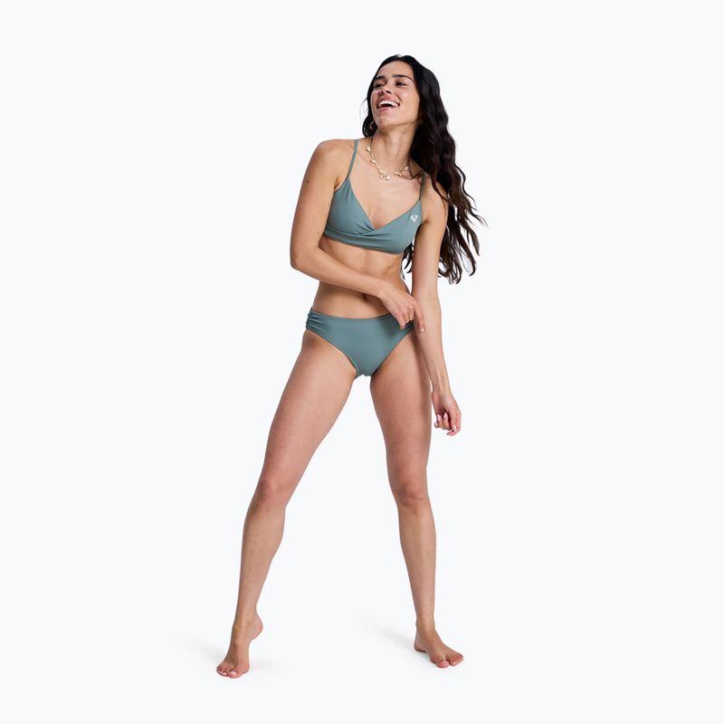 Góra od stroju kąpielowego ROXY Solid Essentials Wrap Bralette agave green 2