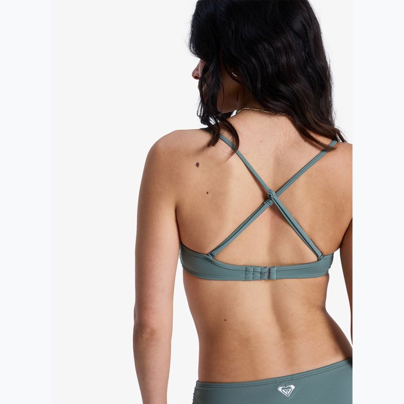 Góra od stroju kąpielowego ROXY Solid Essentials Wrap Bralette agave green 4