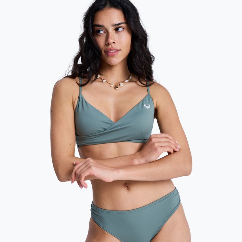 Góra od stroju kąpielowego ROXY Solid Essentials Wrap Bralette agave green 5