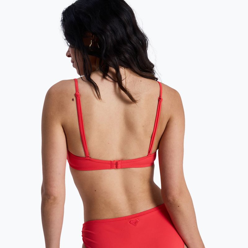 Góra od stroju kąpielowego ROXY Solid Essentials Wrap Bralette hibiscus 3