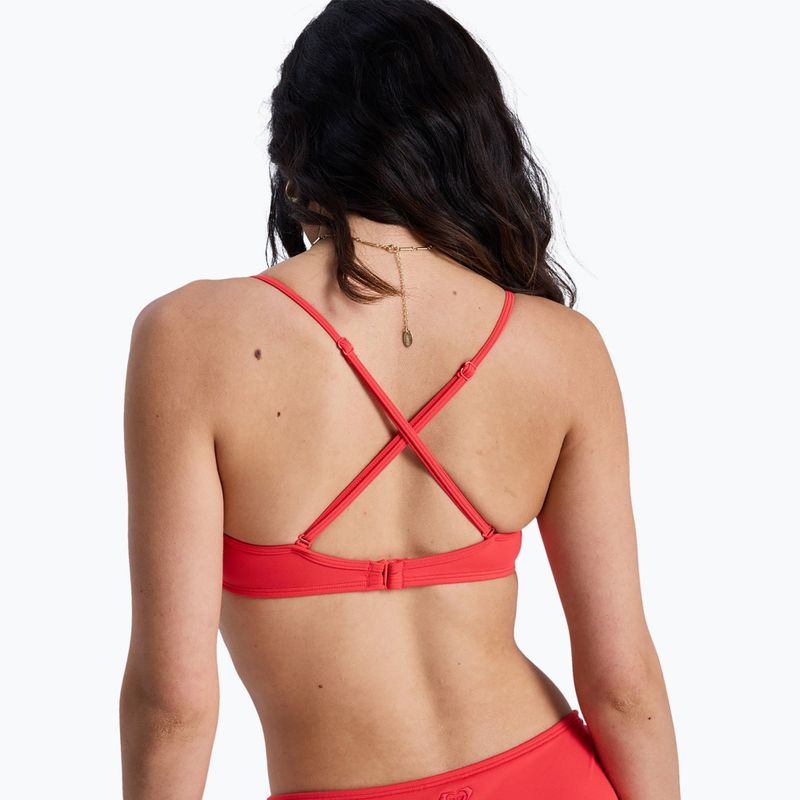 Góra od stroju kąpielowego ROXY Solid Essentials Wrap Bralette hibiscus 4
