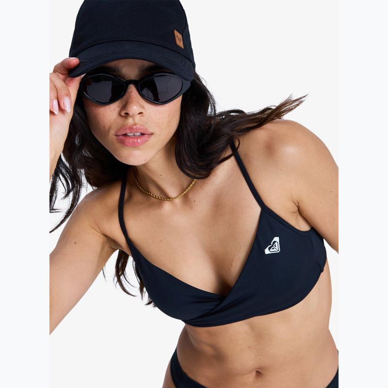 Góra od stroju kąpielowego ROXY Solid Essentials Wrap Bralette anthracite 5