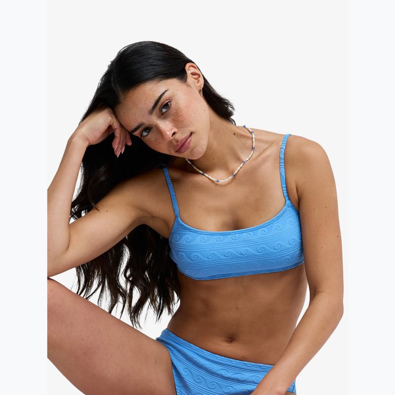 Góra od stroju kąpielowego ROXY Paradise Wave Bralette silver lake blue make a splash 6