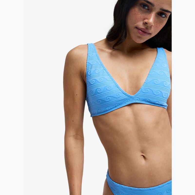 Góra od stroju kąpielowego ROXY Paradise Wave Elongated Tri silver lake blue make a splash 5