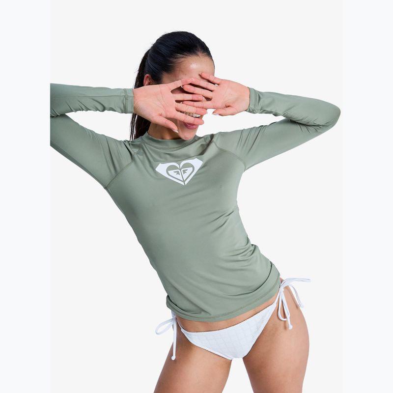 Longsleeve do pływania damski ROXY Whole Hearted oil green 4
