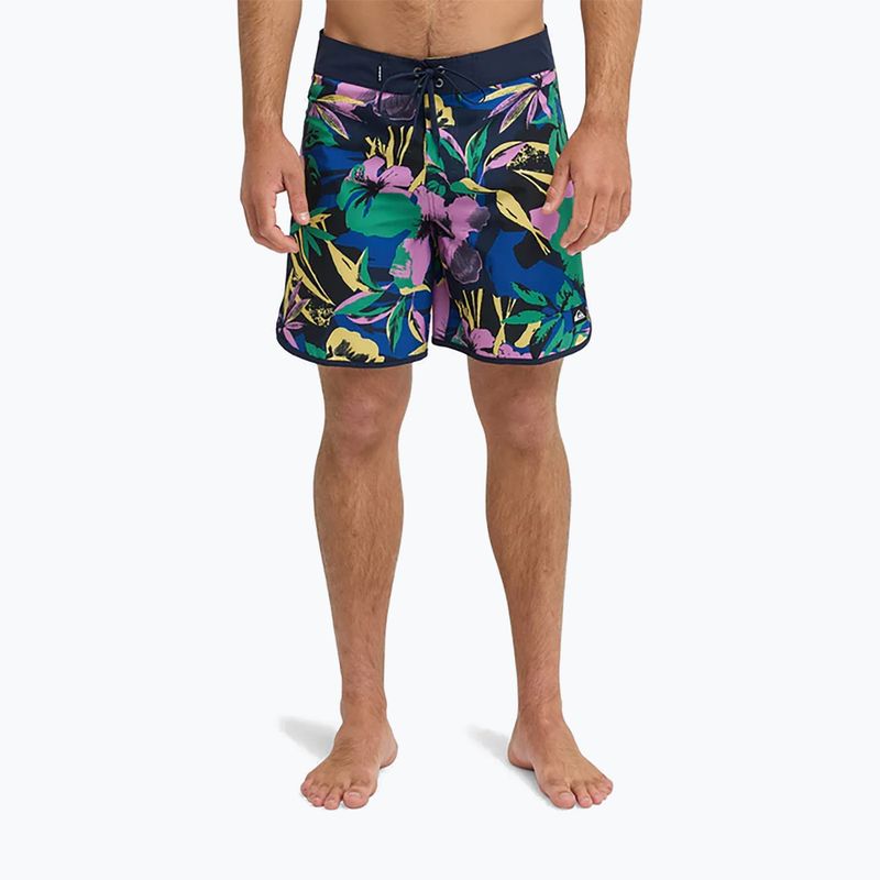 Szorty kąpielowe męskie Quiksilver Surfsilk Scallop 18" dark navy interact floral 3