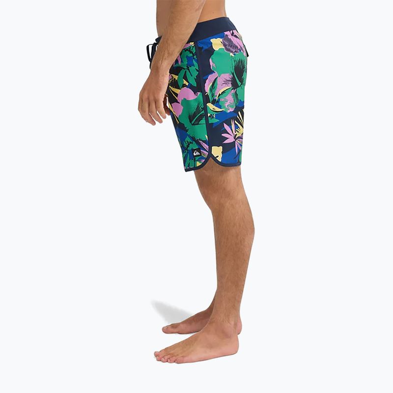 Szorty kąpielowe męskie Quiksilver Surfsilk Scallop 18" dark navy interact floral 6