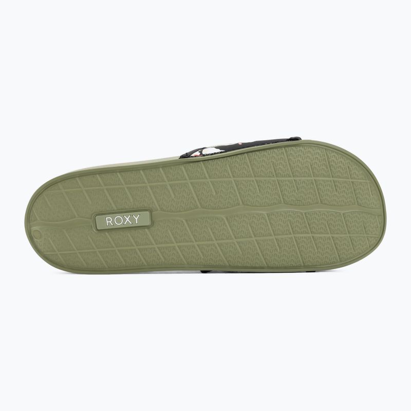 Klapki damskie ROXY Slippy IV oil green 4