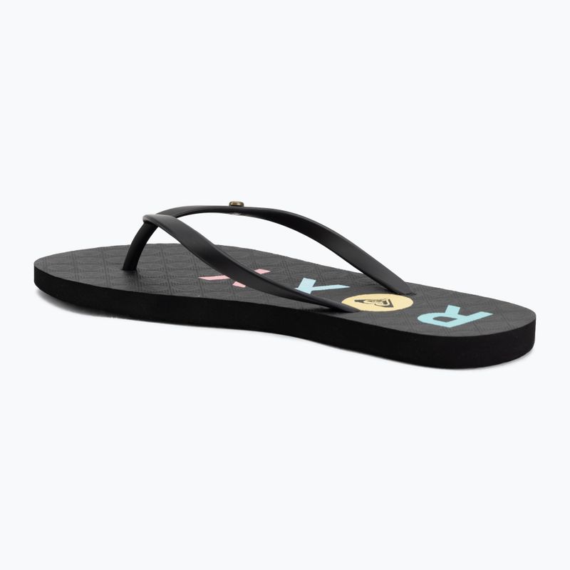 Japonki damsk ROXY Sandy III black/rainbow 3