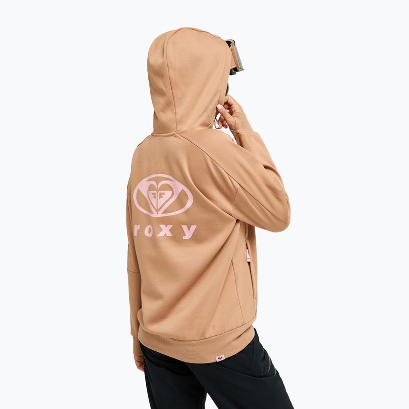Bluza snowboardowa damska ROXY Liberty Hoodie cafe au lait 3
