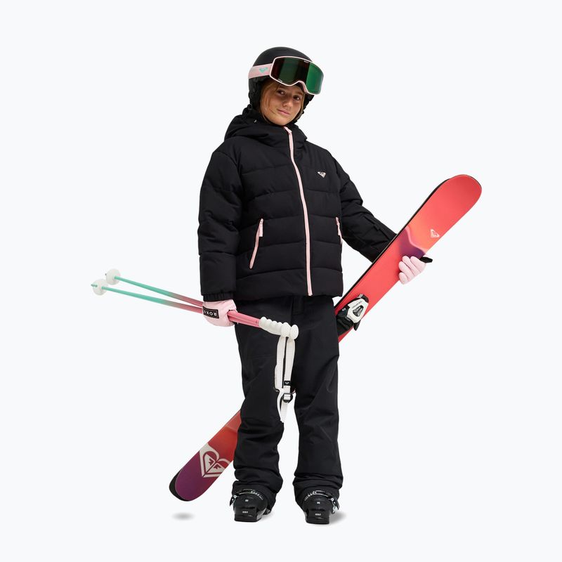 Kurtka snowboardowa dziecięca ROXY Snowyhill Puffy true black 2