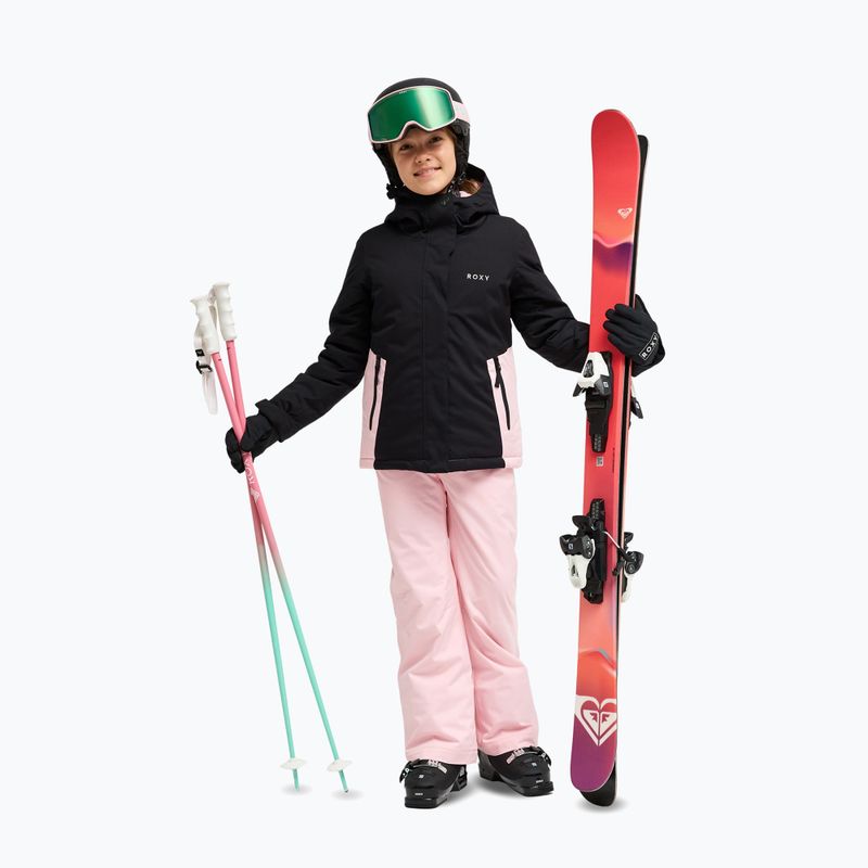 Kurtka snowboardowa dziecięca ROXY Snowflare true black 2