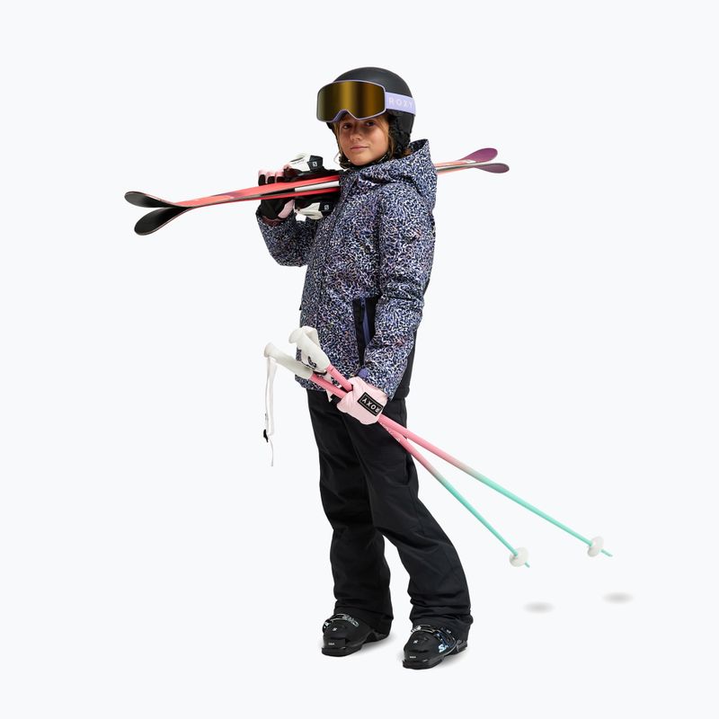 Kurtka snowboardowa dziecięca ROXY Snowflare true black wildin out rg 2