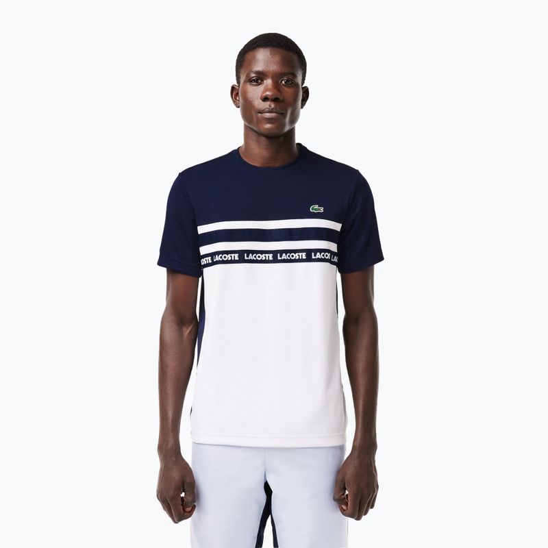 Koszulka męska Lacoste TH7515 white/navy blue
