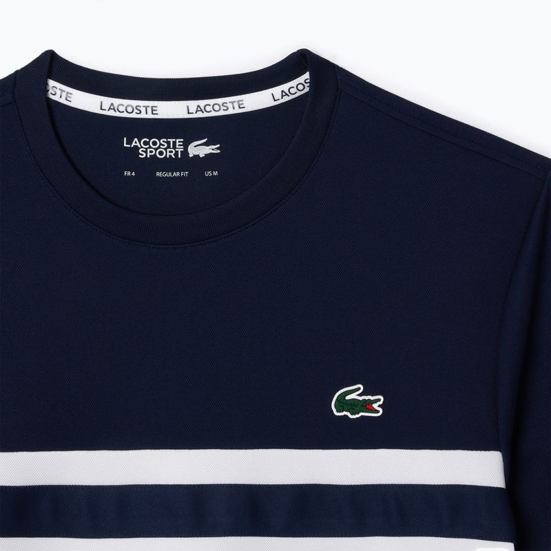 Koszulka męska Lacoste TH7515 white/navy blue 5