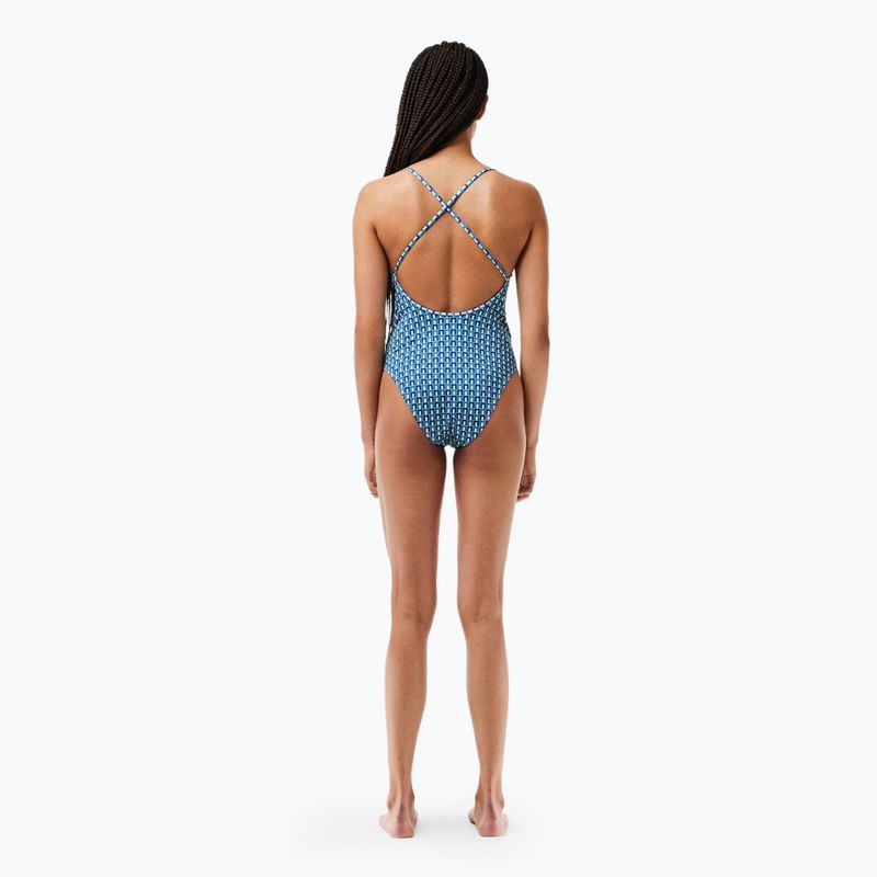 Strój kąpielowy jednoczęściowy damski Lacoste MF7264 mascarpone/sloe 0/underground 5
