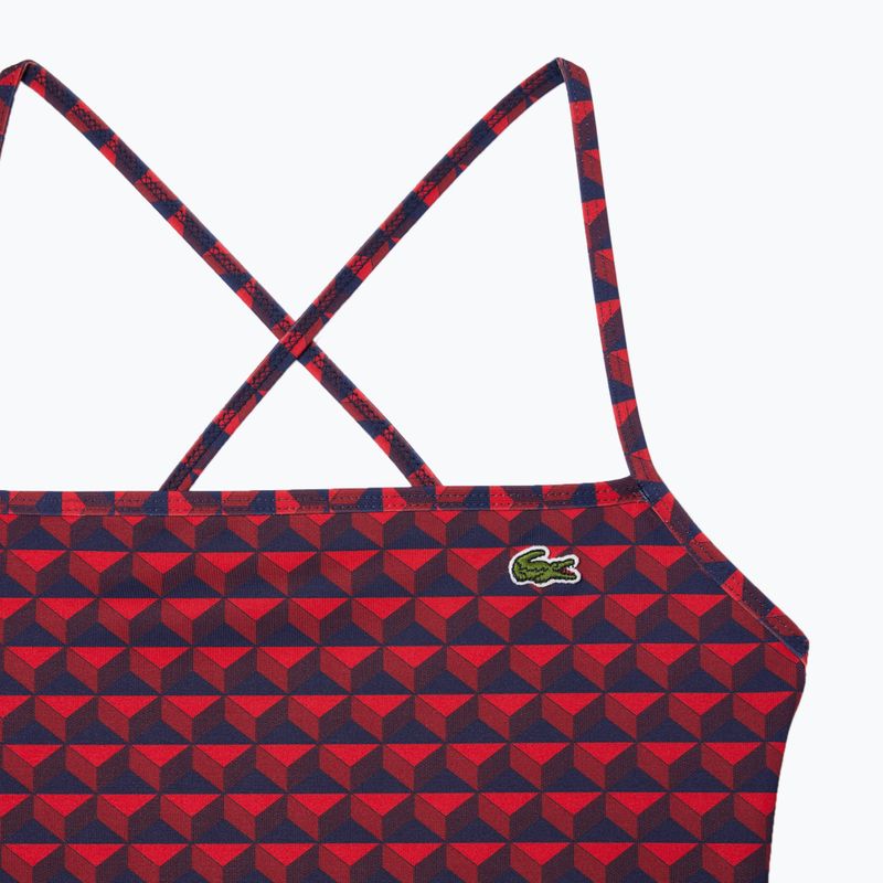 Strój kąpielowy jednoczęściowy damski Lacoste MF7264 penumbra/alizarin /red 2