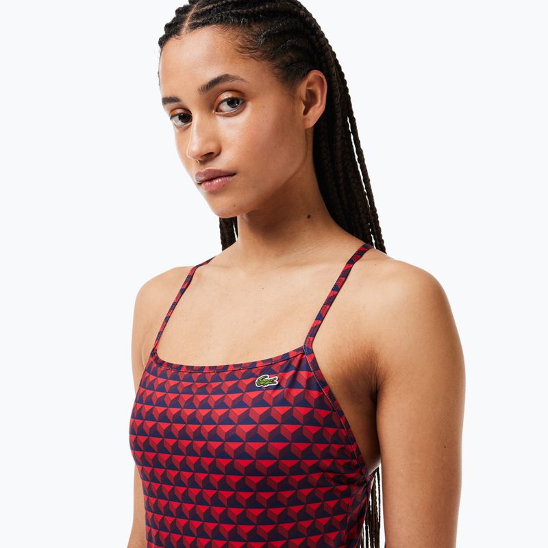 Strój kąpielowy jednoczęściowy damski Lacoste MF7264 penumbra/alizarin /red 5