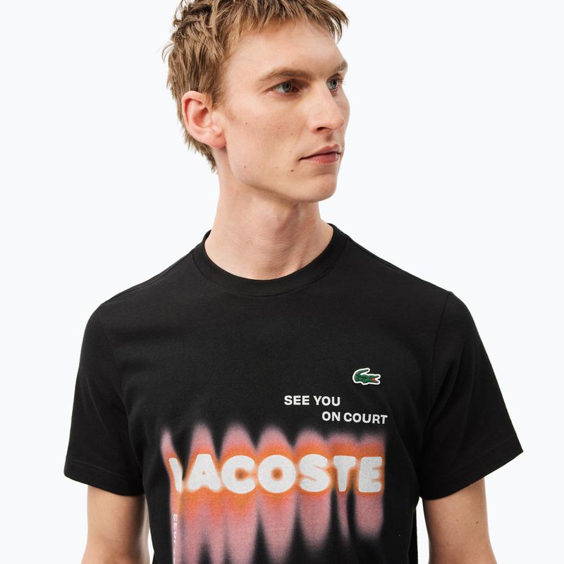 Koszulka tenisowa męska Lacoste TH2617 black 4