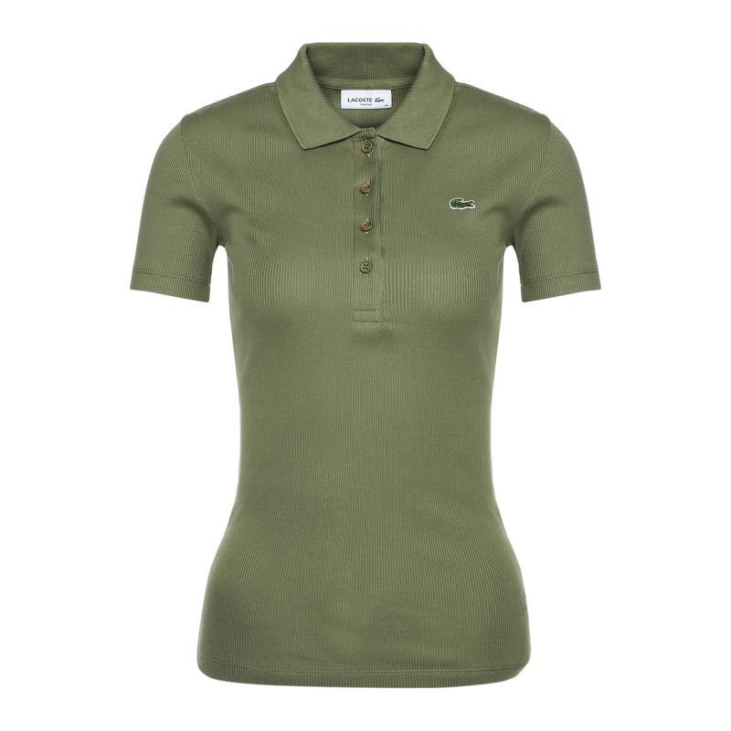 Koszulka polo damska Lacoste DF5377 khaki 4