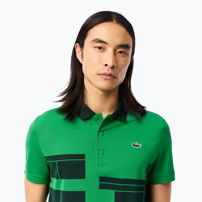 Koszulka polo tenisowa Lacoste Polo DH2568 fluorine green/sinople 4