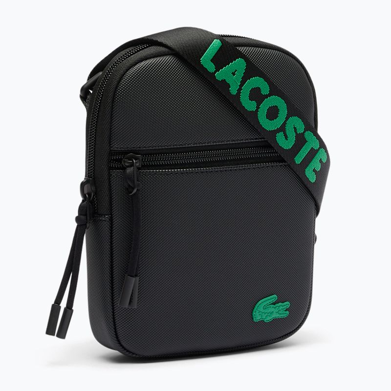 Saszetka męska Lacoste NH4679TX jacquard webbing noir 3