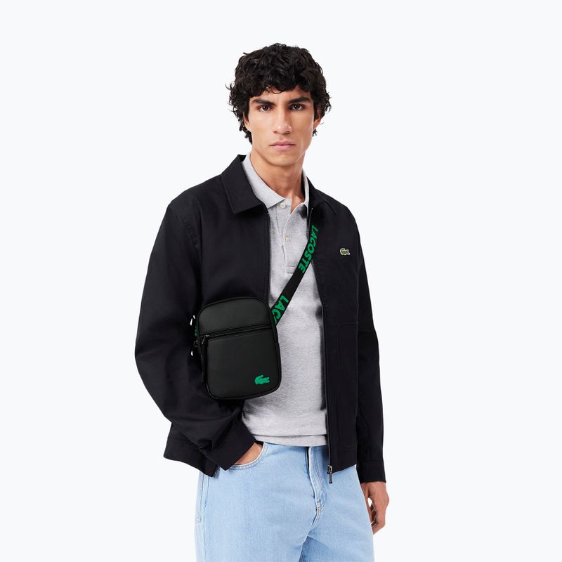Saszetka męska Lacoste NH4679TX jacquard webbing noir 6