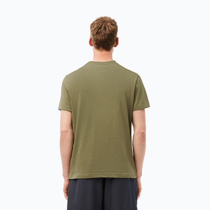 Koszulka męska Lacoste TH2042 khaki/black 2