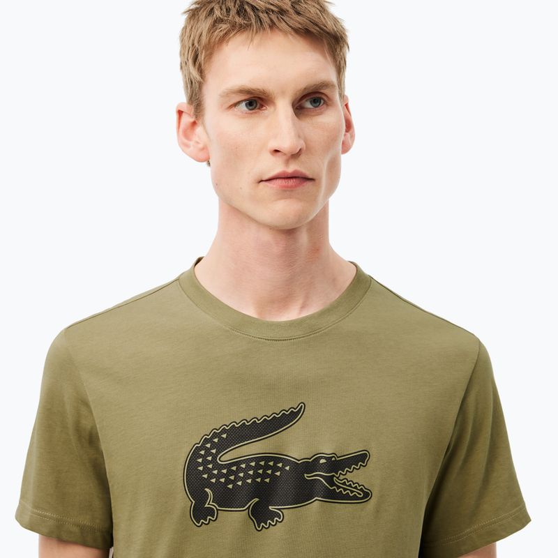 Koszulka męska Lacoste TH2042 khaki/black 3