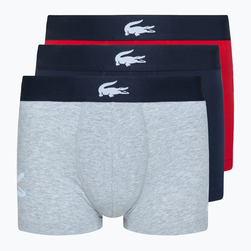 Bokserki Lacoste 5H1803 3 pary navy blue/silver china/red